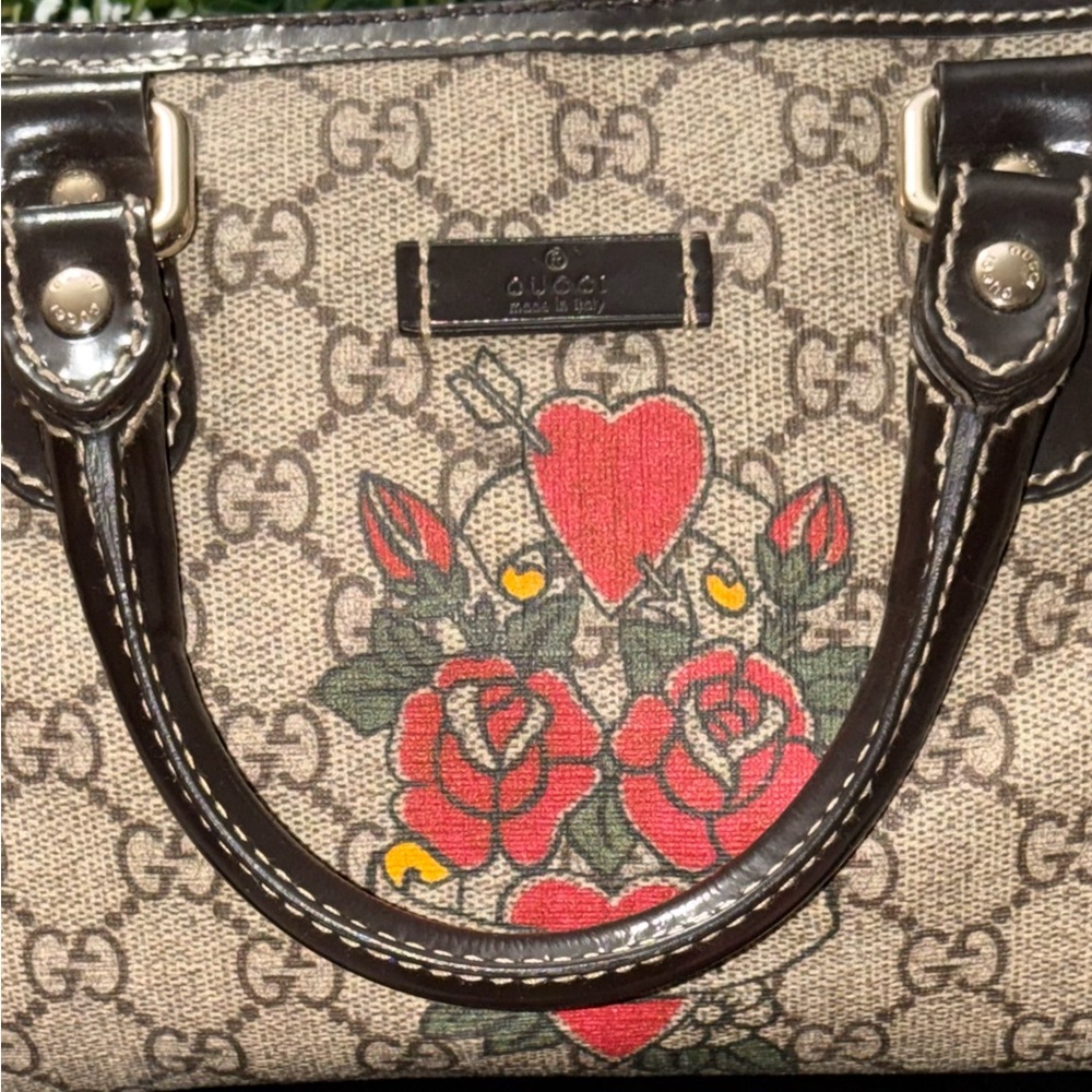 Gucci Boston 30 Tattoo Rose Heart Bag Limited Edition Boston Bag - Picture 4 of 15
